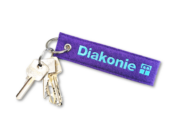 Schlüsselanhänger Filz violett