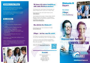 Faltblatt Berufsfeld PFLEGE Informationen für die Ausbildung